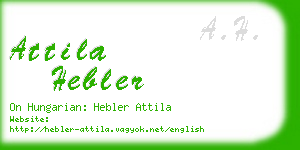 attila hebler business card